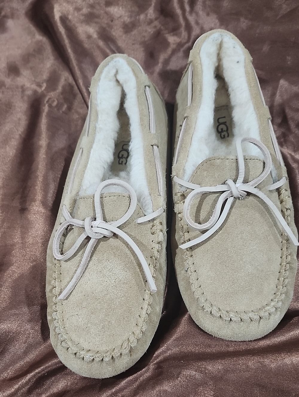 UGG Women's Suede Moccasin Slippers - Sand